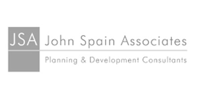 John Spain Associates logo - grey version